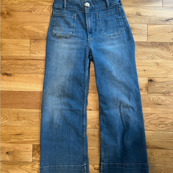 The Colette Crop High-Rise Wide Leg Jeans by Maeve - Picture 5 of 7